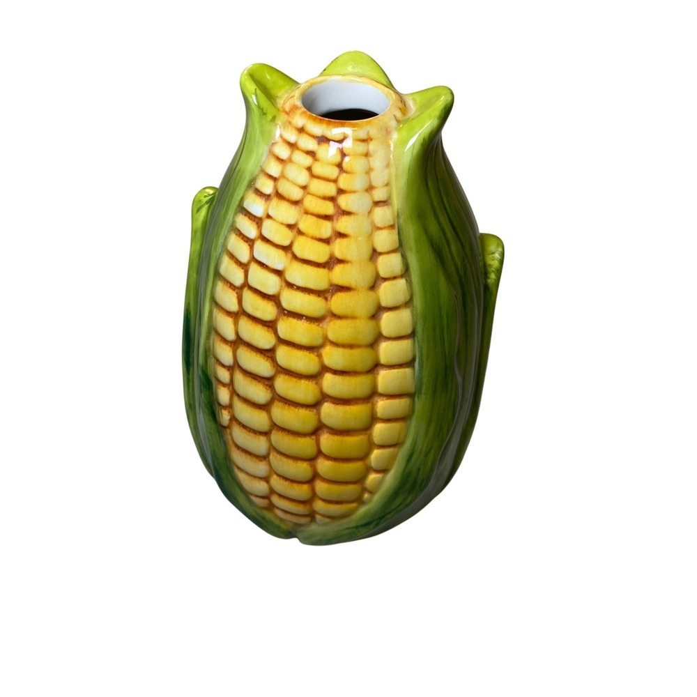 Style-Eyes by Baum Bros Cornβ Cob Vase Planter Ceramic Farmhouse Decor 6"